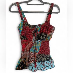 Iky & Me Patchwork Camisole Tank Top bohemian tank top